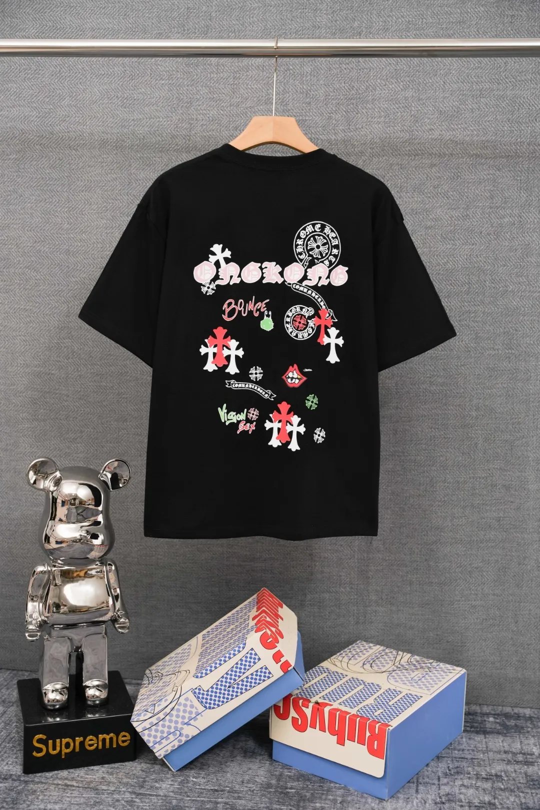 DT 47 60 Chrome Hearts T ， ， Black White S-XL